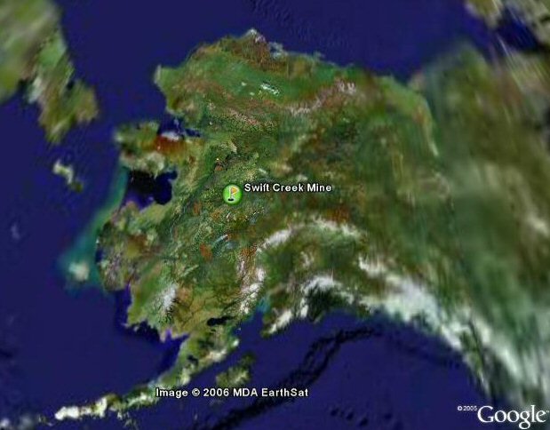 Google Satellite view of Alaska 